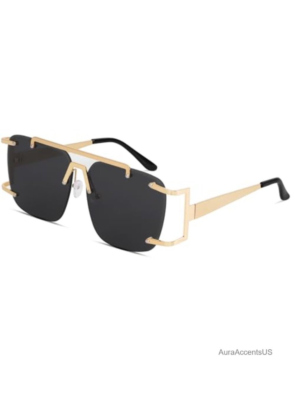 Oversized Square Aviator Sunglasses Retro 70s Full Frame UV400 Women